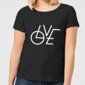 Image of LOVE Modern Womens T-Shirt - Black - 3XL - Black