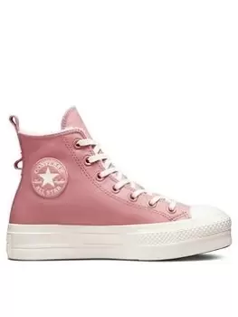 image of Converse Chuck Taylor All Star Lift Hi-Tops - Pink, Size 6, Women