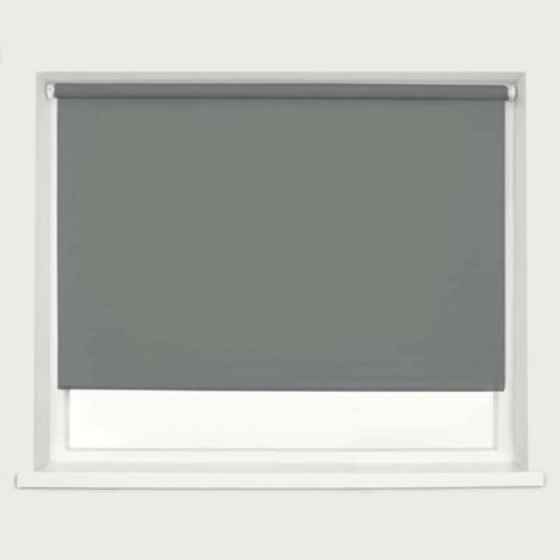 Image of Caecus Blinds Blackout Roller Blind Dark Grey 60Cm