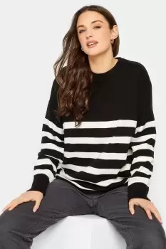 image of Tall Stripe Drop Shoulder Jumper