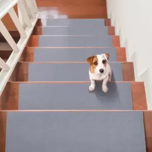 Image of Stair Treads, Stairs Carpet Non Slip 8' x 30', Indoor Stair Runner for Wooden Steps, Anti Slip Carpet Stair Rugs Mats for Kids Elders and Dogs, 15