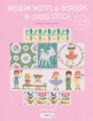 Image of modern motifs and borders in cross stitch