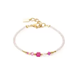 Image of Square Stripes Magenta-Gold Bracelet 4355/30-0416