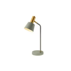 Image of Vyronas Table Desk Lamp E14 Max 25W Iron Grey- Green-Gold On/Off Switch