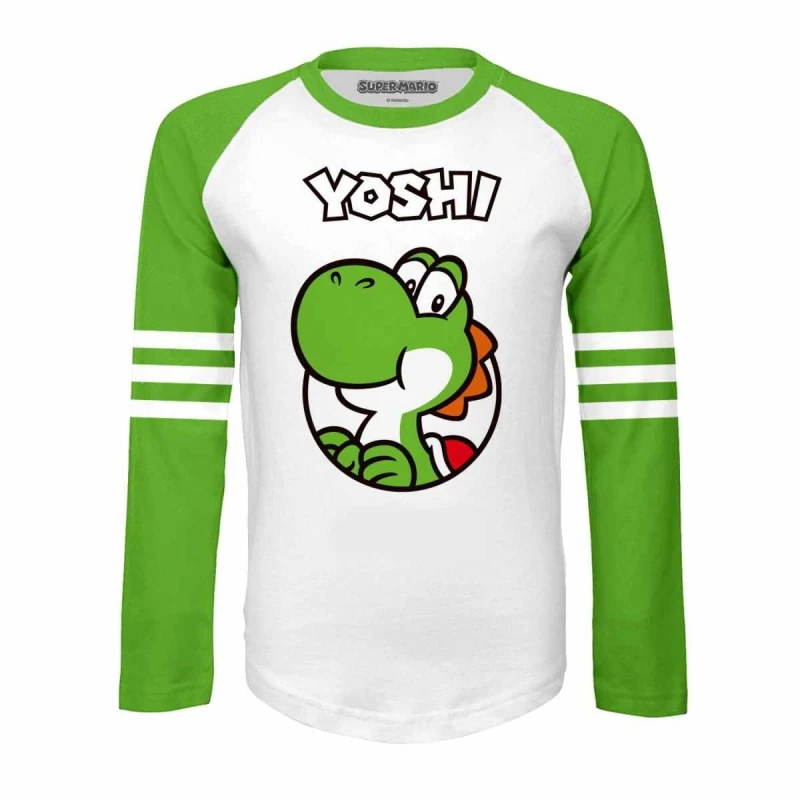 Image of Super Mario Yoshi Since 1990 Long-Sleeved T-Shirt White unisex