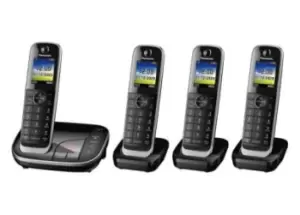 image of KX-TGJ424EB Panasonic Quadruple Handset Digital Cordless Phone with Answering Machine