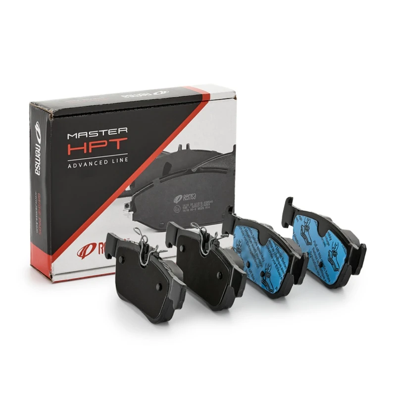 Image of REMSA 1551.10 Brake pad set Rear Axle, prepared for wear warning indicator, with spring, with adhesive film Brake Pad Set,disc brake (402)
