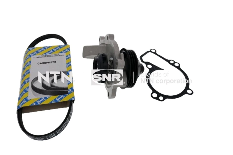 Image of Water Pump + V-Ribbed Belt Kit SNR KAP859.470