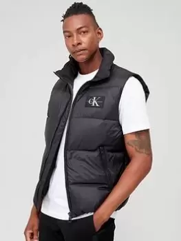 Image of Calvin Klein Jeans Essentials Down Vest - Black, Size 2XL, Men