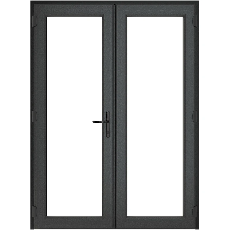 Image of Crystal Triple Glazed French Door Grey/White 1190 X 2055Mm, Grey 1FDTGGW11902055