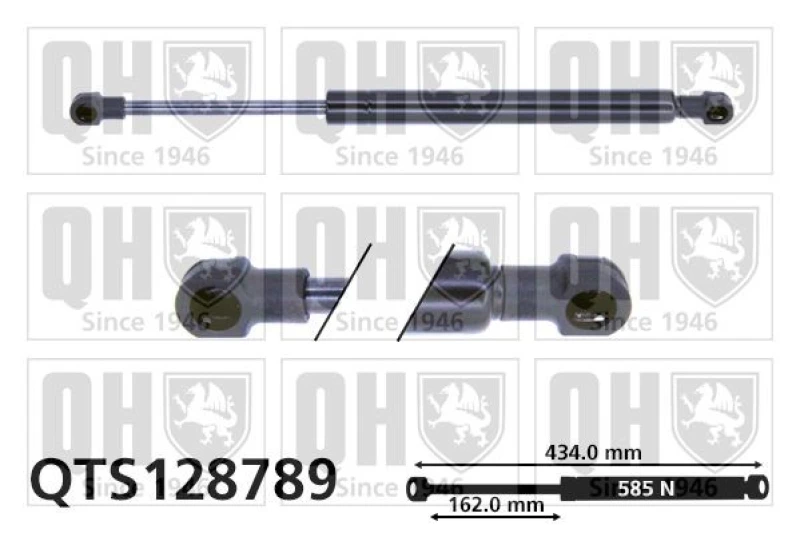 Image of QUINTON HAZELL Tailgate strut QUINTON HAZELL QTS128789