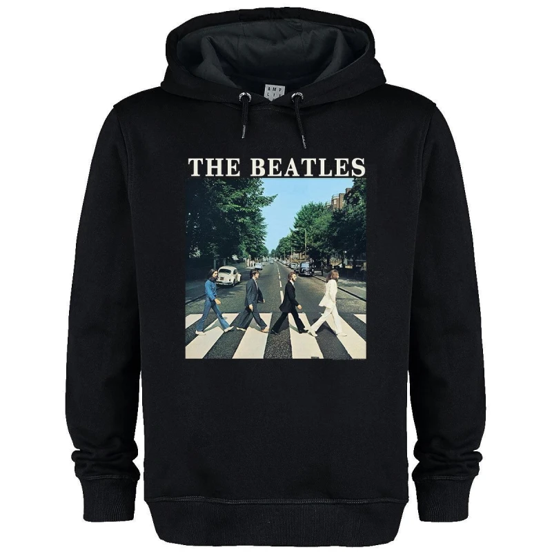 Image of Amplified Amplified Men Abbey Road The Beatles Hoodie in Black Size: X-Small Black XS Male 5063425489213