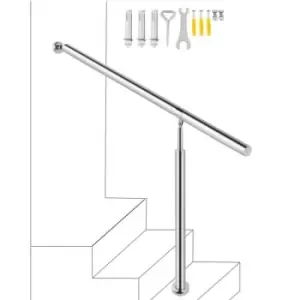 Image of Outdoor Stair Railing Step Handrail Stainless Steel Rail One Step 150x90cm Wall