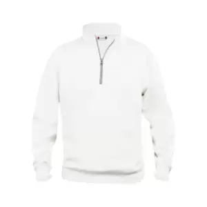 Image of Clique Unisex Adult Basic Half Zip Sweatshirt (S) (White)