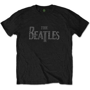 Image of The Beatles - Drop T Logo Mens Large Short Sleeve T-Shirt - Black