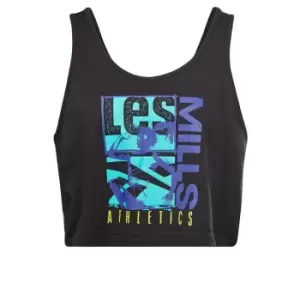 Image of Reebok Les Mills Graphic Tank Top Womens - Black