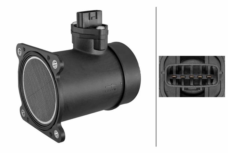 Image of HELLA Mass air flow sensor HELLA 8ET 358 348-011