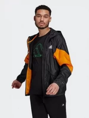 Image of adidas Back To Sport Wind.rdy Jacket, Black/Orange Size M Men