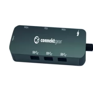 image of Connekt Gear Type C Dual Screen Docking Station 3 100W Power Delivery Charging 25-0101