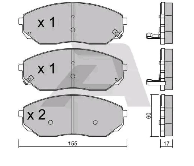 Image of AISIN Brake pad set AISIN BPKI-1903