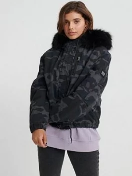 image of Superdry Toya Rookie Parka - Navy, Size 12, Women