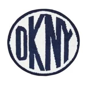 Image of DKNY Circe Logo Bath Mat, Navy & White