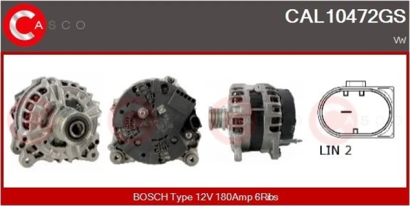 Image of CASCO Alternator CASCO CAL10472GS