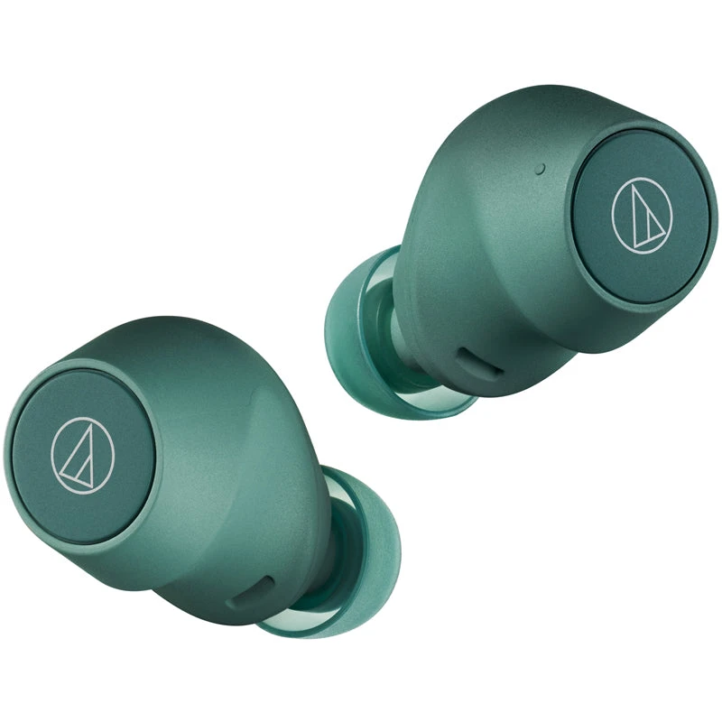 Image of Audio Technica Audio Technica ATH-CKS30TW+ Wireless Earbuds in Green Green One Size Unisex 4961310162634