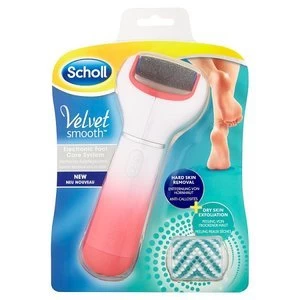 image of Scholl Pink Electronic Foot File with Exfoliating Refill