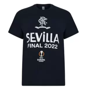 Image of Castore Rangers Sevilla Final T-Shirt - Blue