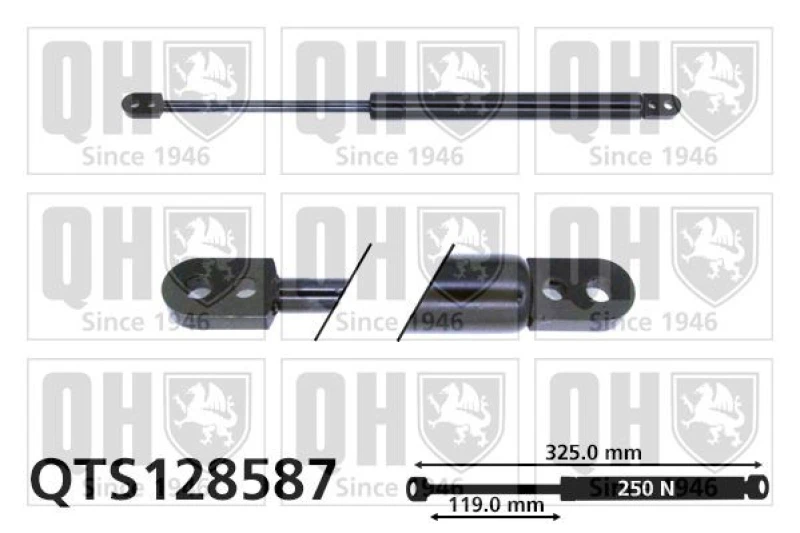 Image of QUINTON HAZELL Tailgate strut QUINTON HAZELL QTS128587
