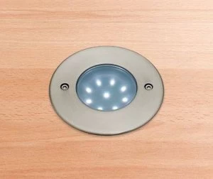 image of LED 9 Light Walkover Recessed Light Stainless Steel, White IP68