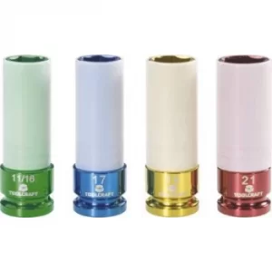 Image of TOOLCRAFT 821580 Hex head Bit set (protective) 4 Piece 1/2 (12.5 mm)