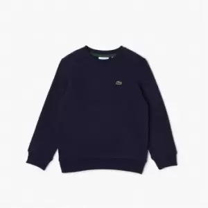 image of Lacoste Logo Fleece Crew Neck Sweater Juniors - Blue