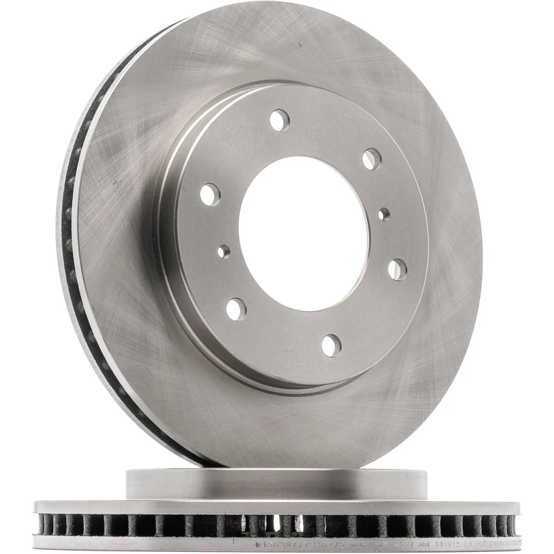 Image of RIDEX 82B0826 Brake disc Front Axle, Vented, Cast Iron, Uncoated, Untreated, without bolts/screws Cast Iron Brake Disc (82)
