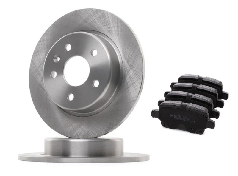 Image of RIDEX 3405B1831 Brake disc and pads set Rear Axle, Brake Disc Type: Solid, with acoustic wear warning Brake Set,disc brakes (3405)