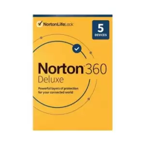 image of Norton 360 Deluxe ESD 1 User/5 Device 12 Month