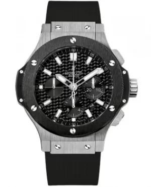 image of Hublot Big Bang Evolution Black Chronograph Dial Black Leather Strap Mens Watch 301.SM.1770.GR 301.SM.1770.GR