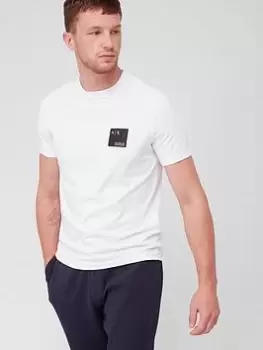 Image of Armani Exchange AX Small You, Me, Us Logo T-Shirt - White Size M Men