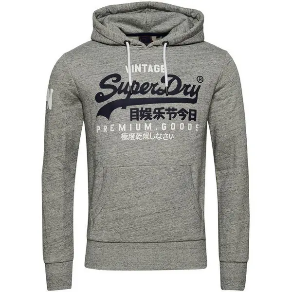 Image of Superdry Vintage Logo Hoodie - Grey S