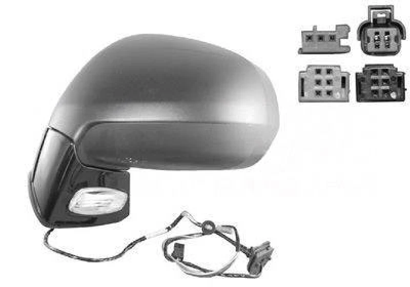 Image of VAN WEZEL 0972817 Wing mirror * HAGUS * Left, chrome, with memory, primed Outside Mirror (50)