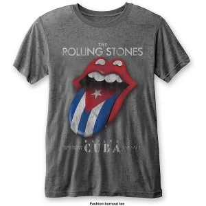 Image of The Rolling Stones - Havana Cuba Unisex Large T-Shirt - Grey