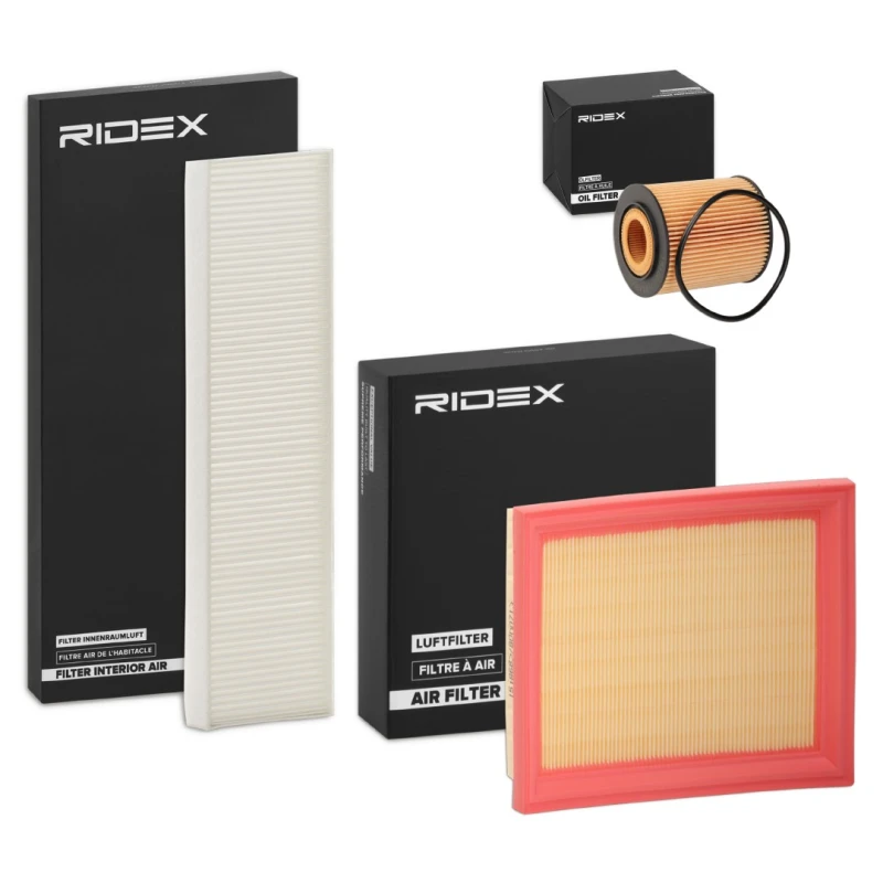 Image of RIDEX 4055F20376 Filter Set with gaskets/seals Filter Set (4055)