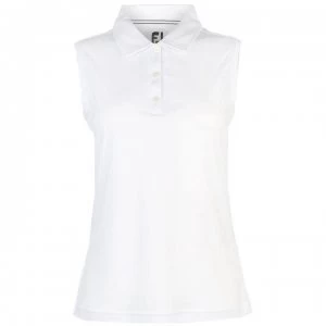 image of Footjoy Essential Sleeveless Polo - White