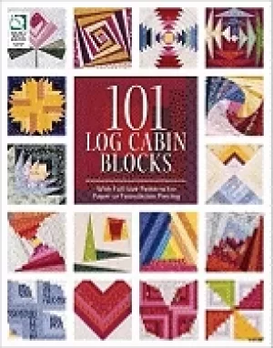 Image of 101 log cabin blocks with full size patterns for paper or foundation piecin
