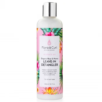 image of Flora & Curl Organic Rose & Honey Leave-in Detangler 300ml