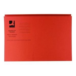 Image of Q-Connect Square Cut Folder Mediumweight 250gsm Foolscap Orange Pack
