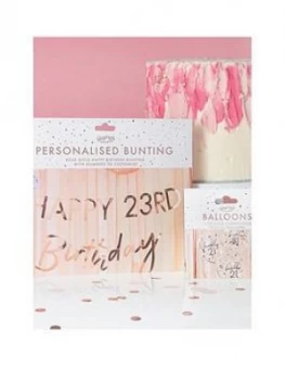 Image of Ginger Ray 21St Birthday Party Bundle Balloons And Bunting