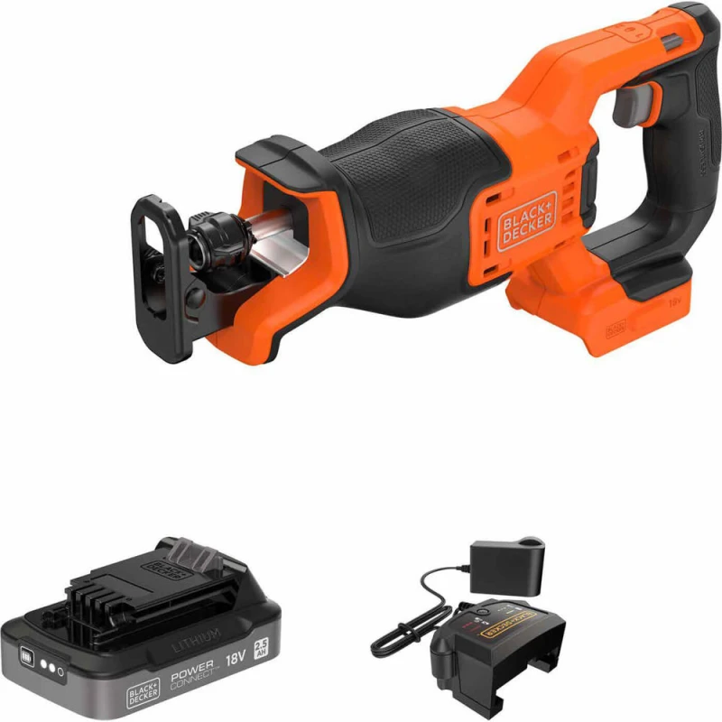 Image of Black and Decker BLCR78 18v Cordless Brushless Reciprocating Saw 1 x 2.5ah Li-ion Charger No Case BLCR78E1