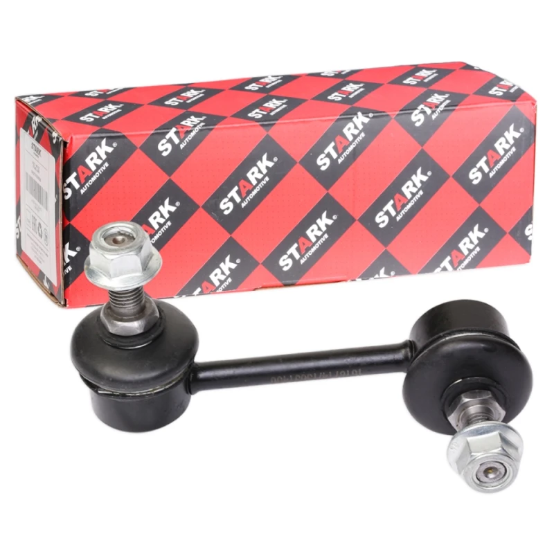 Image of STARK SKST-0230429 Anti-roll bar link Rear Axle Left, with accessories Steel Link Stabiliser (3229)